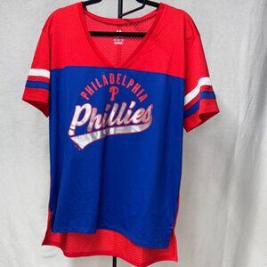 Phillies Red &Blue Mesh Back Women’s XL Jersey